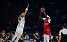 北京三分失準(zhǔn)，廣廈三分更勝一籌。勝負(fù)手，28中4，14.3%命中率。廣廈12中。
